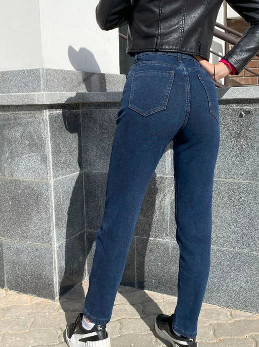 Джинсы женские МОМ на флисе, Артикул: 124240 - Liketon фото 2