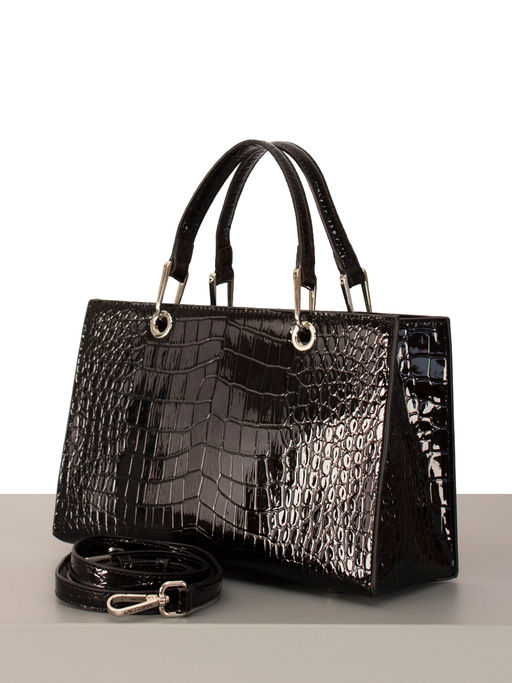 LACCOMA сумка WJ202339-черный эко кожа хлопок фото 6