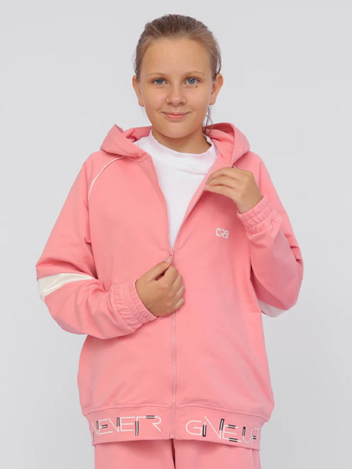 CRB wear/!CWJG 90116-27 Костюм для девочки (толстовка, брюки),розовый/Ex.Cherubino фото 6