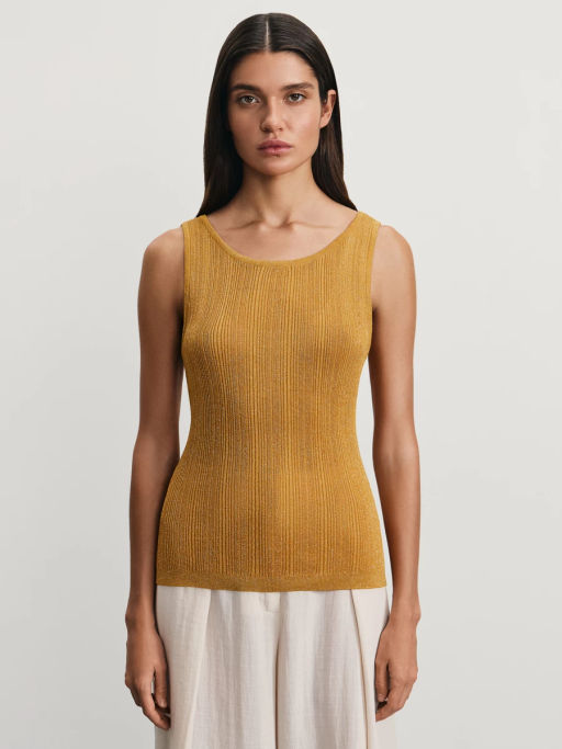 Майка из вискозы с люрексом / Zarina  фото 3