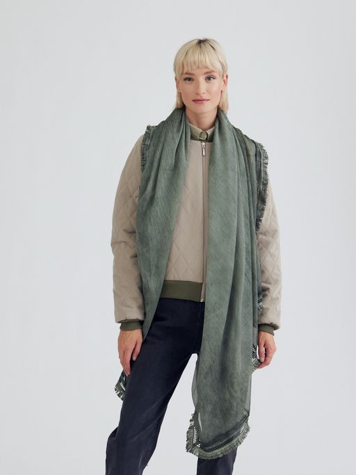 Большой красивый палантин из жатой ткани - Tantino фото 7