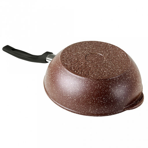 Сотейник с антипригарным покрытием д28см "Шоколад", h8,2см, s0,4см, ручка из термостойкого пластика, стеклянная крышка с пароотводом, подарочная упаковка (Россия)