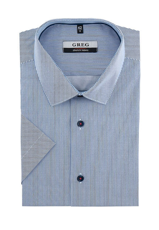 Сорочка мужская короткий рукав GREG 121/207/10130/ZS/1p STRETCH  фото 2
