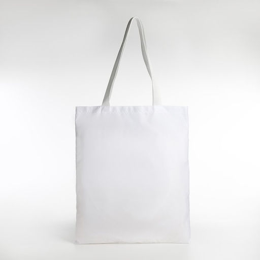 Сумка шопер, 35х0.5х40 см, текстиль, без подклада, белая - Nazamok фото 2