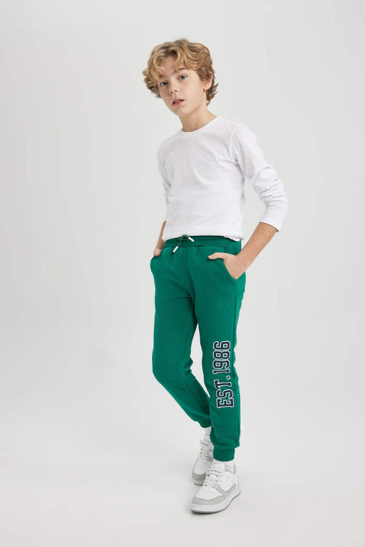 Спортивные брюки-джоггеры с принтом для мальчиков - Defacto фото 2
