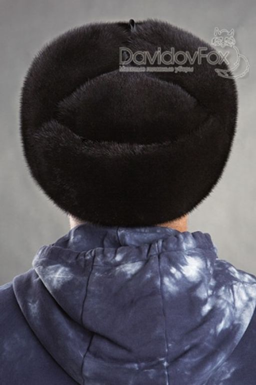 Шапка Ушанка мужская норка блэк