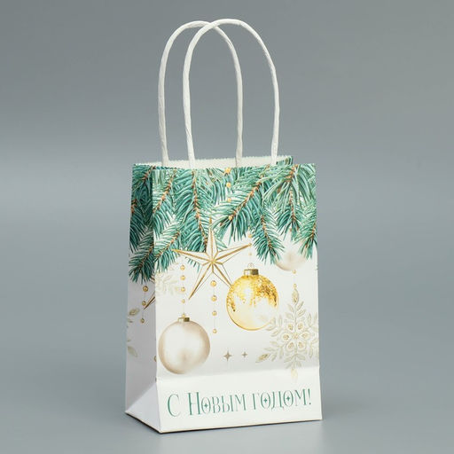 Пакет крафтовый Роскошь Нового года, 15 10 6 см - Дарите счастье фото 3