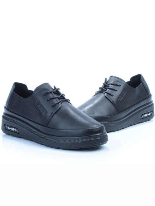 03-5313 BLACK Полуботинки женские (натуральная кожа)