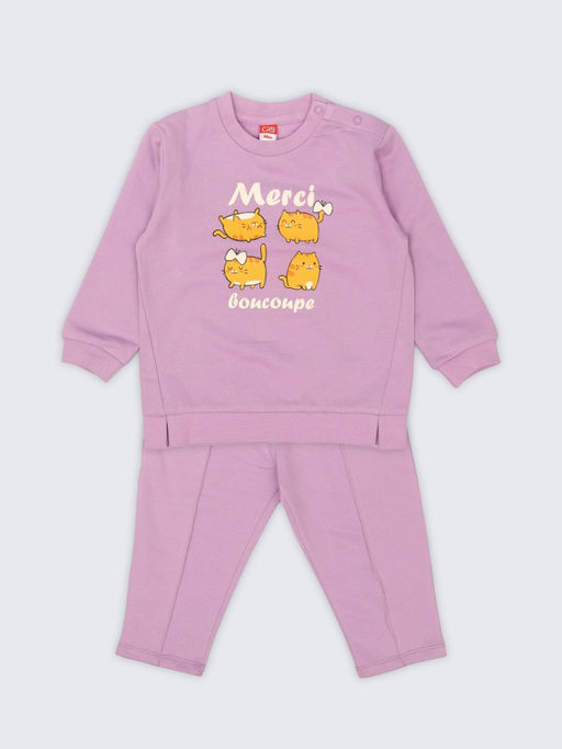 CRB wear / CSBG 90291-45-434 Комплект для девочки (толстовка, брюки),сиреневый/Ex.Cherubino