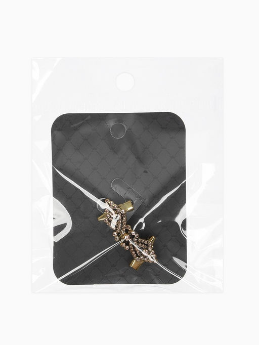 Зажим для кардигана "Ажур", х, цвет коричневый в чернёном золоте