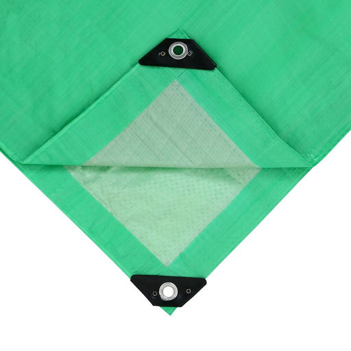 Тент защитный, 8×6 м, плотность 120 г/м², УФ, люверсы шаг 1 м, зелёный