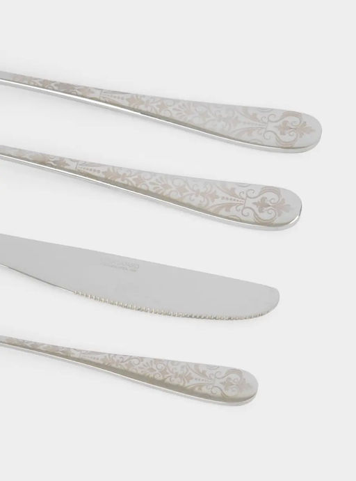 Столовые приборы, 6 перс, 24 пр, сталь, серебристые, Узоры, Valetta