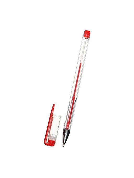 Цена за 12 шт. Ручка гелевая, 0.5 мм, красный, прозрачный корпус - Simaland фото 8