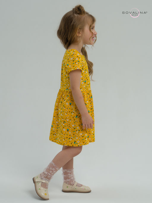 Платье Лето цветы на горчице - Sovalina фото 22