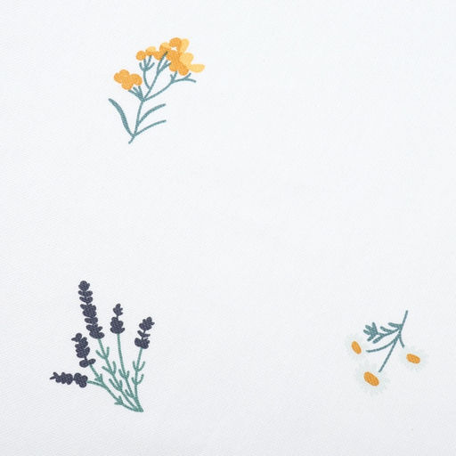 Комплект штор для кухни с подхватами Этель Полевые цветочки, 150?180 см - 2 шт., рогожка 176 г/м?