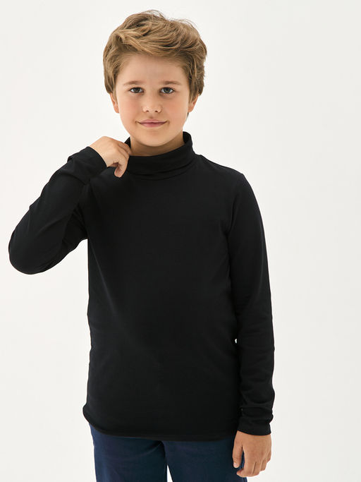 Черная водолазка для мальчика - Kogankids фото 4