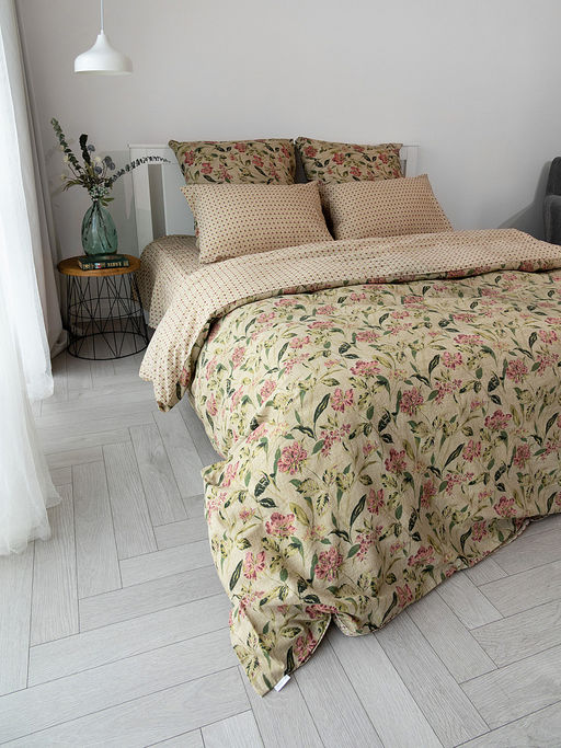 Комплект постельного белья евро зелёный бязь