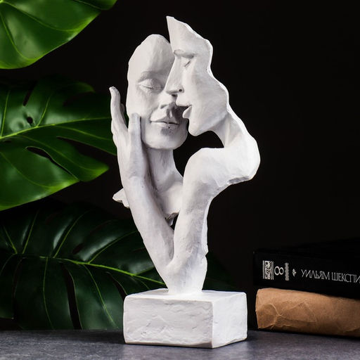 Фигурка полистоун Пара влюбленных, белая, 30 см