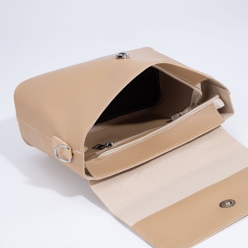 Сумка-мессенджер на клапане, цвет бежевый - Simaland фото 6