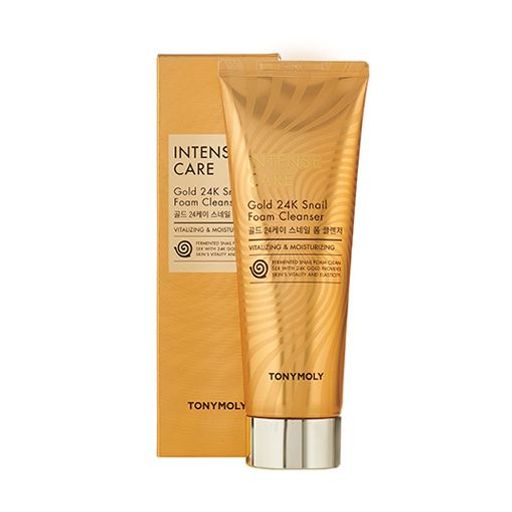 TONYMOLY Пенка для умывания с муцином улитки и коллоидным  INTENSE CARE Gold 24K Snail Foam Cleanser  фото 2