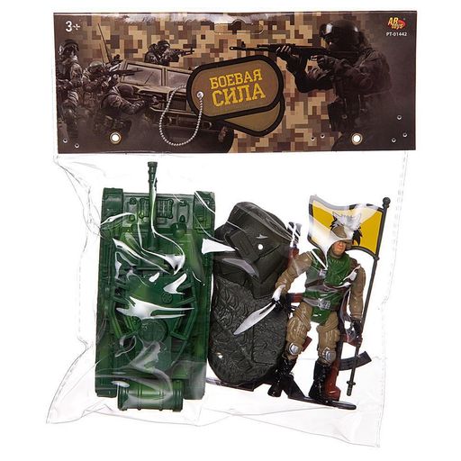 Игровой набор Abtoys Боевая сила Танк, фигурка солдата, аксессуары, в пакете  фото 2