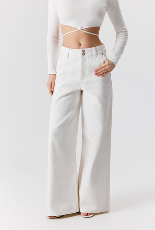 CONCEPT CLUB / Брюки джинсовые жен. Sheffy_wide крем  фото 2