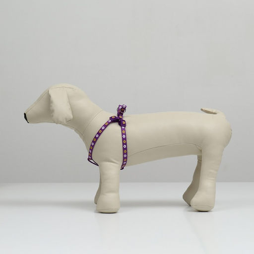 Шлейка Цветы, 27-42 х 1 см, фиолетовая - Пижон фото 3