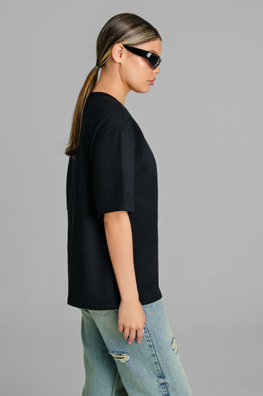 Арт. 3-302/2 Футболка женская оверсайз 44-50 (4 шт) Цвет:черный - Калинка фото 5