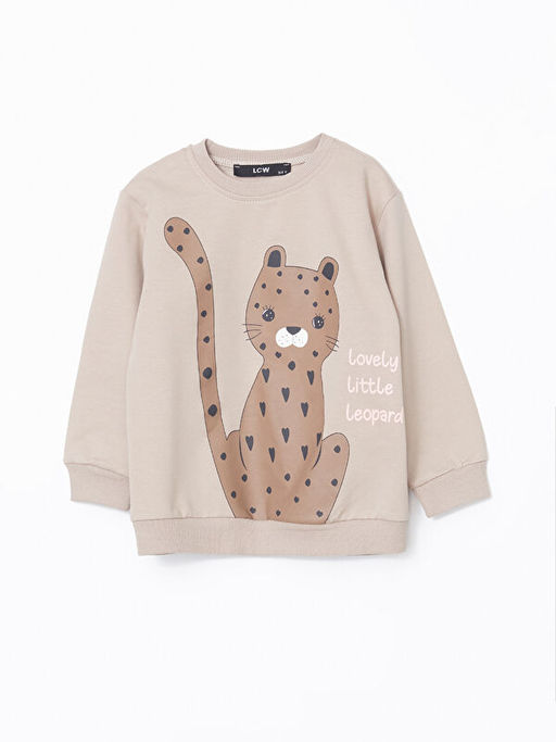 Bisiklet Yaka Bask?l? K?z Bebek E?ofman Tak?m