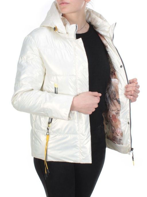 8262 WHITE Куртка демисезонная женская BAOFANI (100 гр. синтепон) - Фабричный китай фото 8
