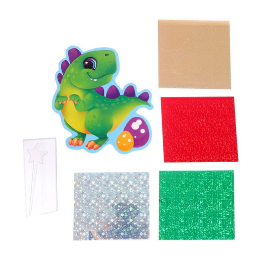 Аппликация фольгой Динозаврик - Школа талантов фото 4