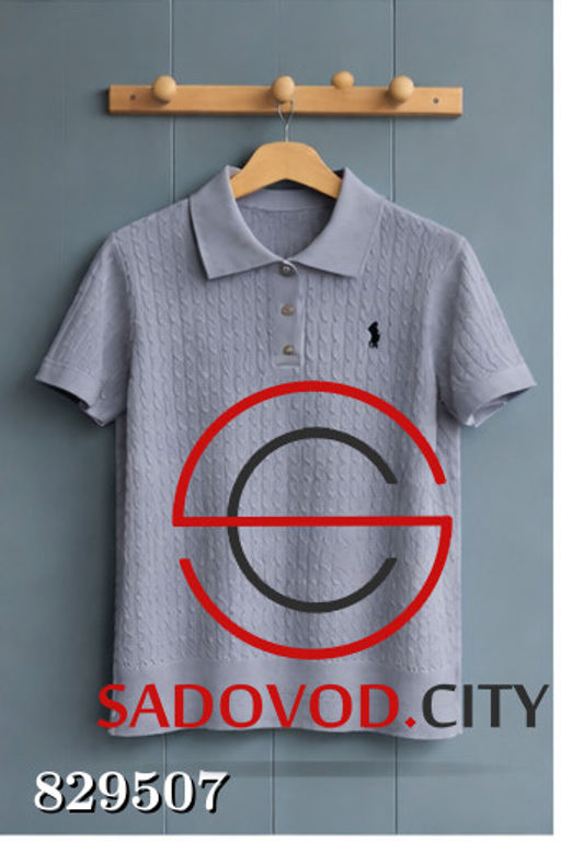 Женская футболка-поло однотонная