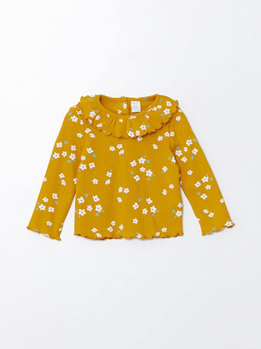 Bisiklet Yaka Uzun Kollu ?i?ekli Bluz ve Tayt 2li Tak?m - Waikiki фото 2