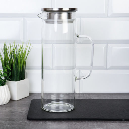 Цена за 1 шт. Кувшин 1200 мл / LCWJ6902 /уп 40/Металлическая крышка - ГалеонТрейд фото 2