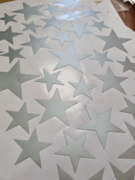 Набор многоразовых наклеек Звезды от 3 до 5 см (39 штук) Серебро (1913) - Мой органайзер фото 2