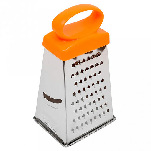 Терка из нержавеющей стали "Presto" 6,5х5,5х12см, четырехгранная, с покрытием non-stick, пластмассовая ручка, "Regent" (Китай)