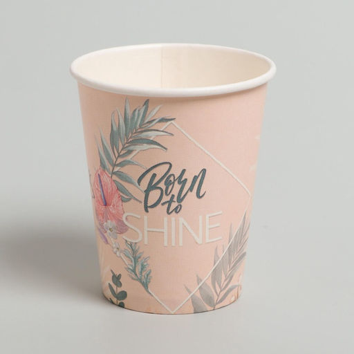 УЦЕНКА Набор бумажной посуды «Happy birthday, цветы»: 6 тарелок, 6 стаканов, 1 гирлянда