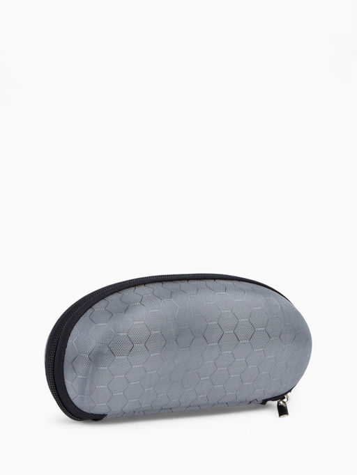 Футляр для очков на молнии, длина 16 см, серый