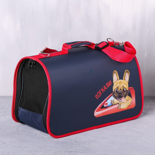 Сумка-переноска раскладная, каркасная Погнали! 45x27x20 см - Пушистое счастье фото 3