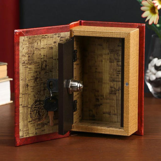 Шкатулка книга-сейф «СССР: деньги храню в советском рубле», дерево, искусственная кожа, 17×11×5 см