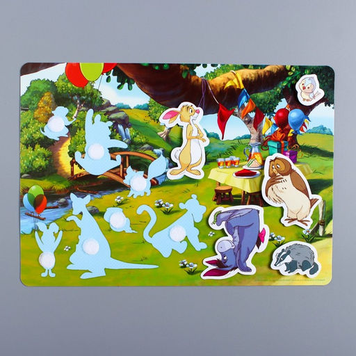 Развивающая игра на липучках, конструктор Веселые липучки, Медвежонок Винни и его друзья - Disney фото 4