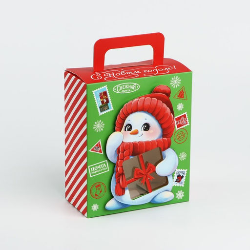 Коробка подарочная новогодняя складная с 3D эффектом «С новым годом», 18×15×7.5 см