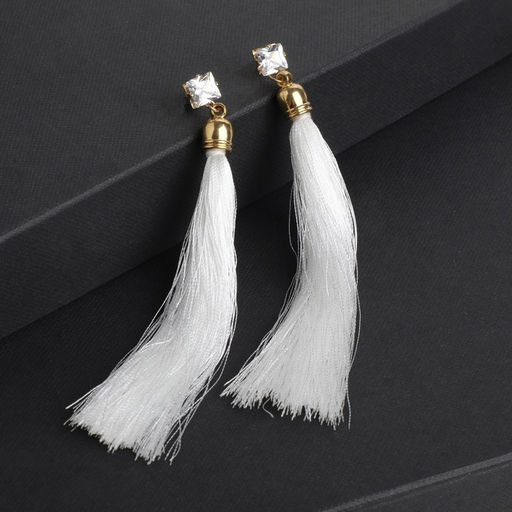 Серьги ассорти Кисти прямоугольник, цвет молочный, L кисти 9 см