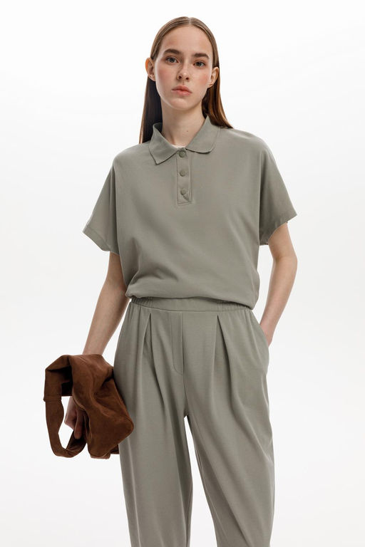 ЕВТ 3288/лесной туман джемпер-поло жен