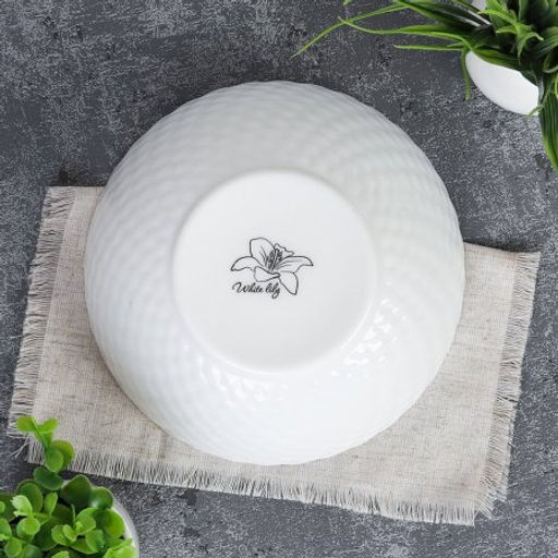 Набор суповых тарелок 4 штуки 600 мл 150 мм белый фактурный / WVW60Q (WHITE) / - Галеонтрейд фото 4