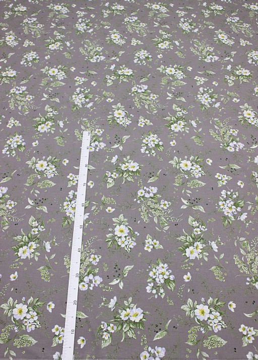 Перкаль Аромацвет цв.т.серо-сиреневый, ш.2.2м, хлопок-100%, 115гр/м.кв - Купава фото 3