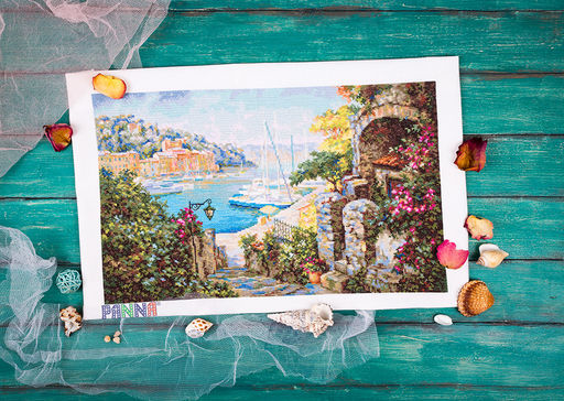 Набор для вышивания PANNA Золотая серия MT-1854 У самого южного моря 45.5 х 29 см