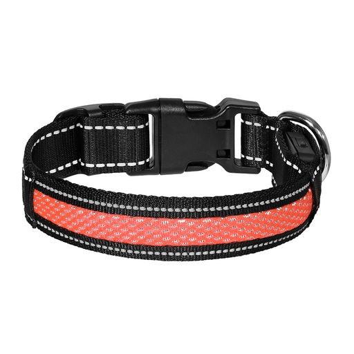 ВИА Светодиодный ошейник "Лаки", оранжевый, размер L, 2,5x60см 88кит09