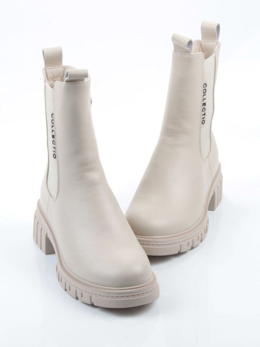 04-PAM370-2Z LT. BEIGE Ботинки зимние женские (натуральная кожа, 100% шерсть)