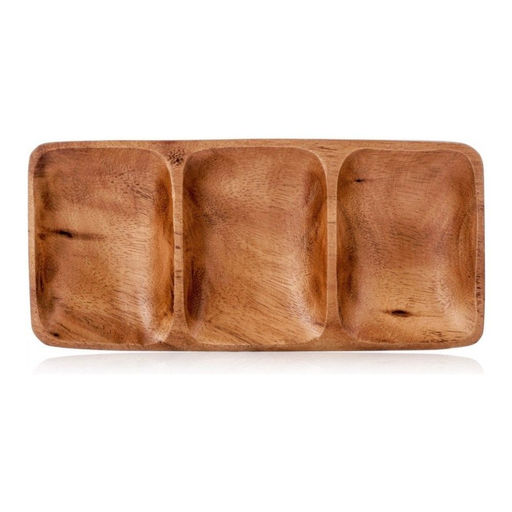 Блюдо сервировочное Walmer Organic, 23х11 см, цвет темное дерево  фото 2